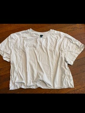 wild fable White Baggy Cropped T-Shirt
